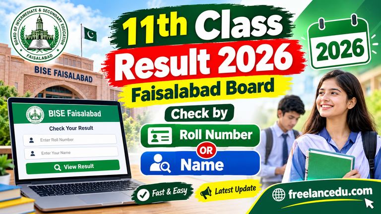 11th Class Result 2026 Faisalabad Board Check by Roll Number & Name